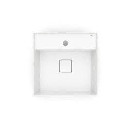 Cuba Semi Encaixe 400X400mm Com Mesa T10 Terra Branco Brilhante A32722P000 Roca