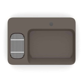 Cuba Apoio com Válvula Oculta 7/8" 600X420mm Infinity Café A327273668 Roca