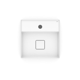 Cuba Apoio 350X350mm com Mesa T8 Terra Branco Brilhante A32787W000 Roca