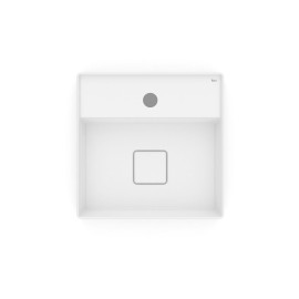 Cuba Apoio 350X350mm com Mesa T8 Terra Branco Matte A32787W620 Roca