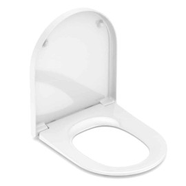 Assento Termofixo com Queda Amortecida Debba Round Branco Brilhante A801B22002 Roca