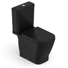 Kit Bacia Com Caixa acoplado Completo Assento Termofixo Fechamento Suave Gap Black Matte C323723008
