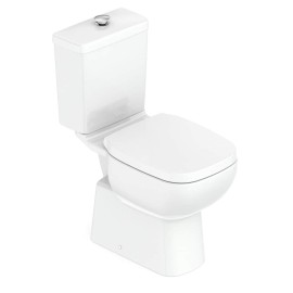 Kit Bacia Caixa Acoplada Completo Botão Elevado Assento Pp Debba Confort Branco Brilhante C329723023 Roca