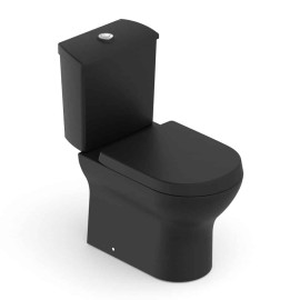 Kit Bacia Com Caixa acoplado Completo Assento Termofixo Fechamento Suave Nexo Black Matte C343723009