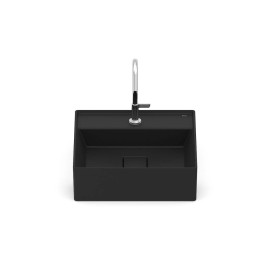 Cuba Semi Encaixe 400X400mm Com Mesa T10 Terra Black Matte A32722P080 Roca