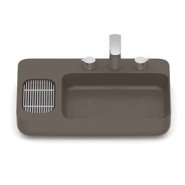 Cuba Apoio com Válvula Oculta 7/8" 600X420mm Infinity Café A327273668 Roca