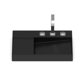 Cuba Sobrepor 600X420mm View Horizon Black Matte A327274088 Roca