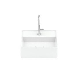 Cuba Apoio 350X350mm com Mesa T8 Terra Branco Brilhante A32787W000 Roca