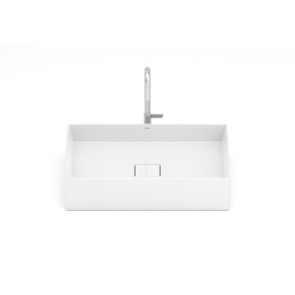 Cuba Apoio Retangular 510X360mm Sem Mesa T6 Terra Branco Brilhante A32787Z000 Roca