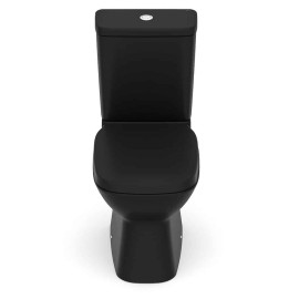 Kit Bacia Com Caixa acoplado Completo Assento Termofixo Fechamento Suave Debba Classic Black Matte C329723012