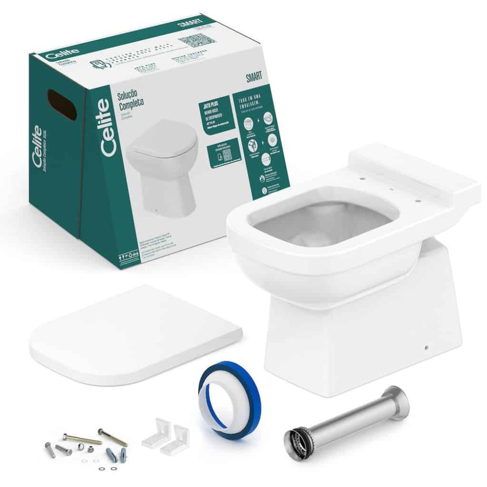 Kit De Bacia Convencional E Itens De Instalação Elite 1747270010300