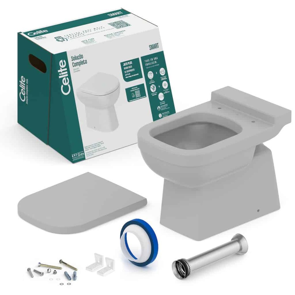 Kit De Bacia Convencional, Assento Termofixo E Complementos De Instalação Elite 1747270070300