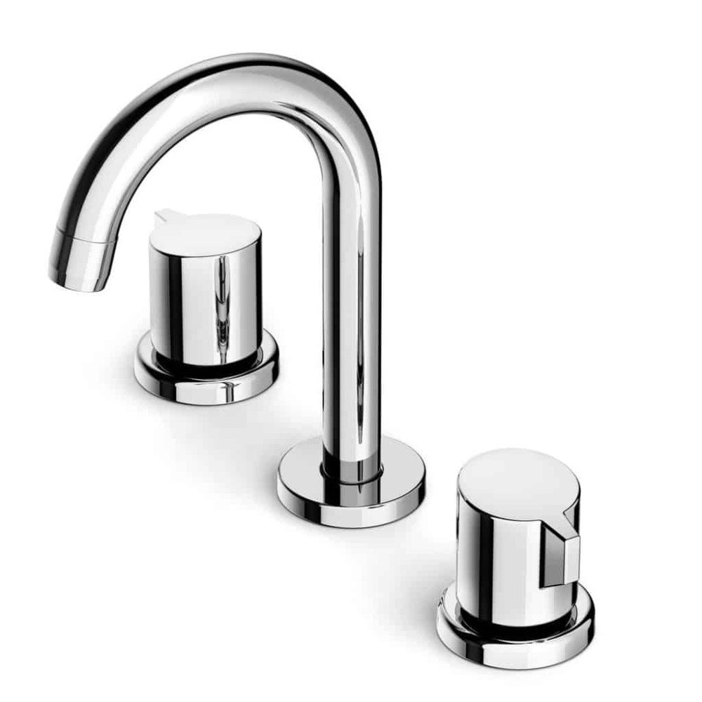 Misturador Para Lavatorio De Mesa 3 Furos Bica Alta Com Valvula De Escoamento Fit B5004CNCRB