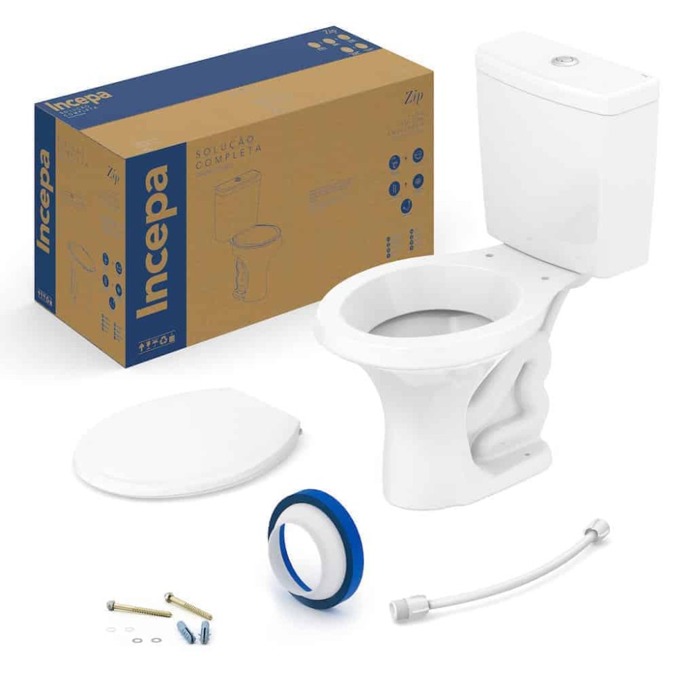 Kit De Bacia Com Caixa Acoplada 3/6L E Itens De Instalação Zip 1467230010100