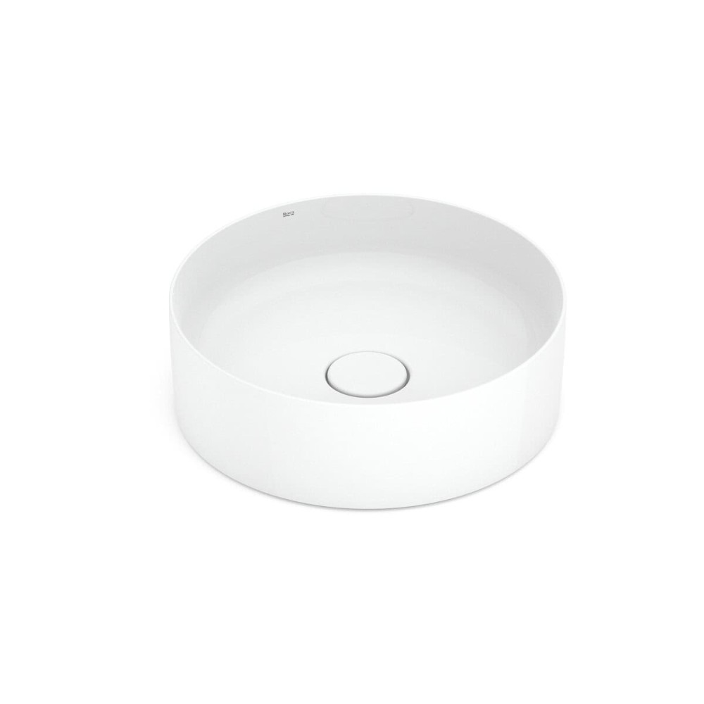 Cuba Apoio Redonda 390mm Sem Mesa T2 Terra Branco Brilhante A32787N000 Roca