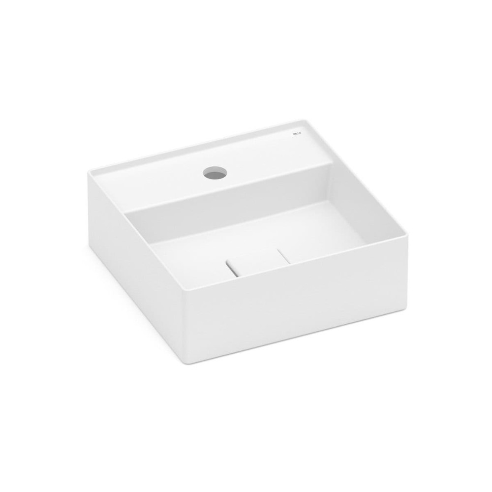 Cuba Apoio 350X350mm com Mesa T8 Terra Branco Matte A32787W620 Roca