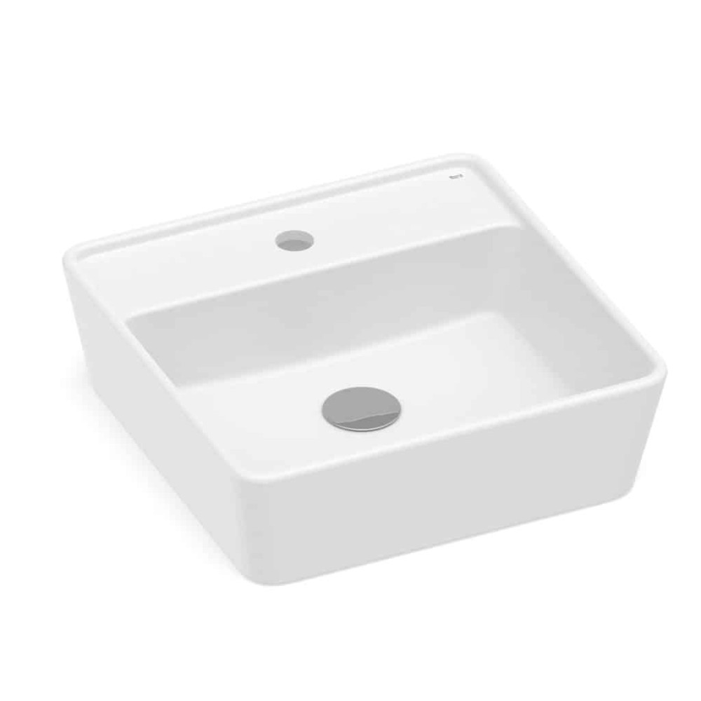 Cuba Apoio 420X420mm com Mesa Optica Cq42 Branco Matte A327B10628 Roca