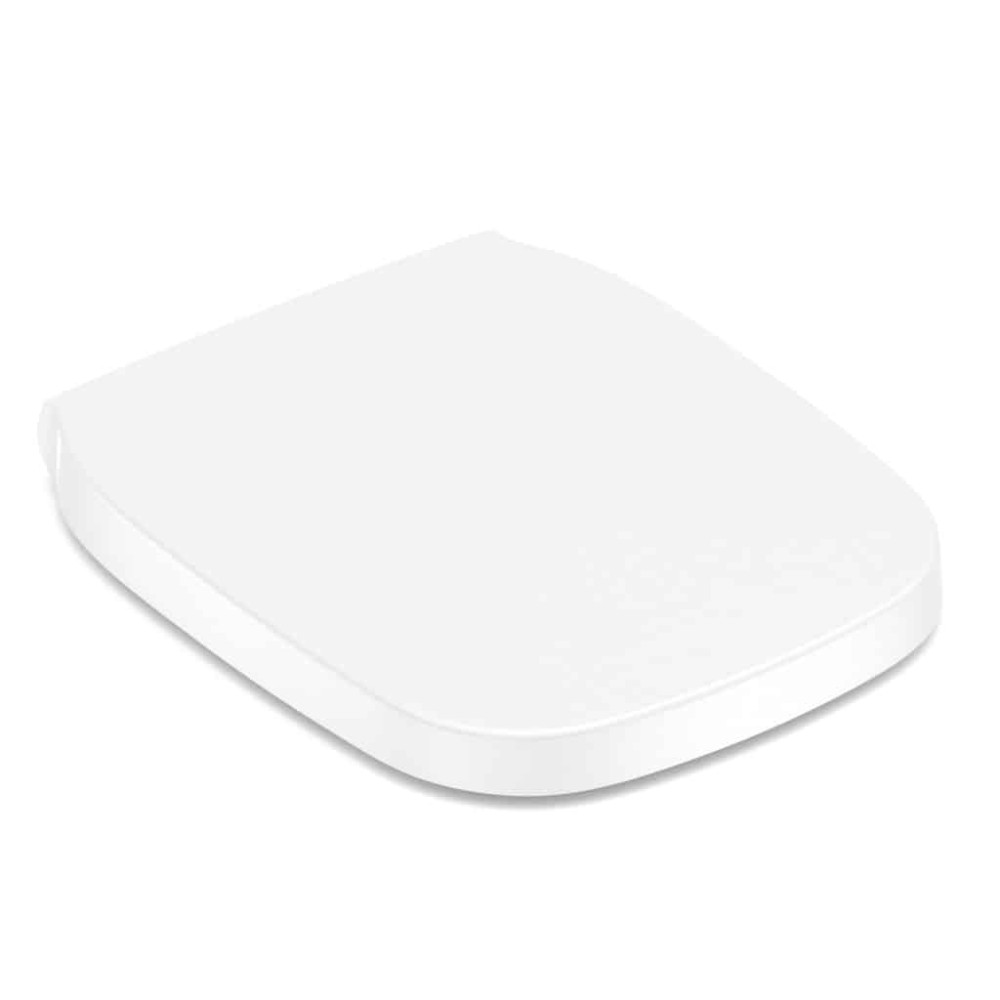 Assento PP com Queda Amortecida Square E Debba Classic Branco Brilhante A8019B2005 Roca