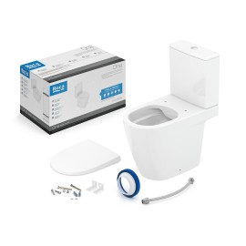 Kit Bacia Caixa Acoplada Completo Assento Termofixo Gap Branco C301723001