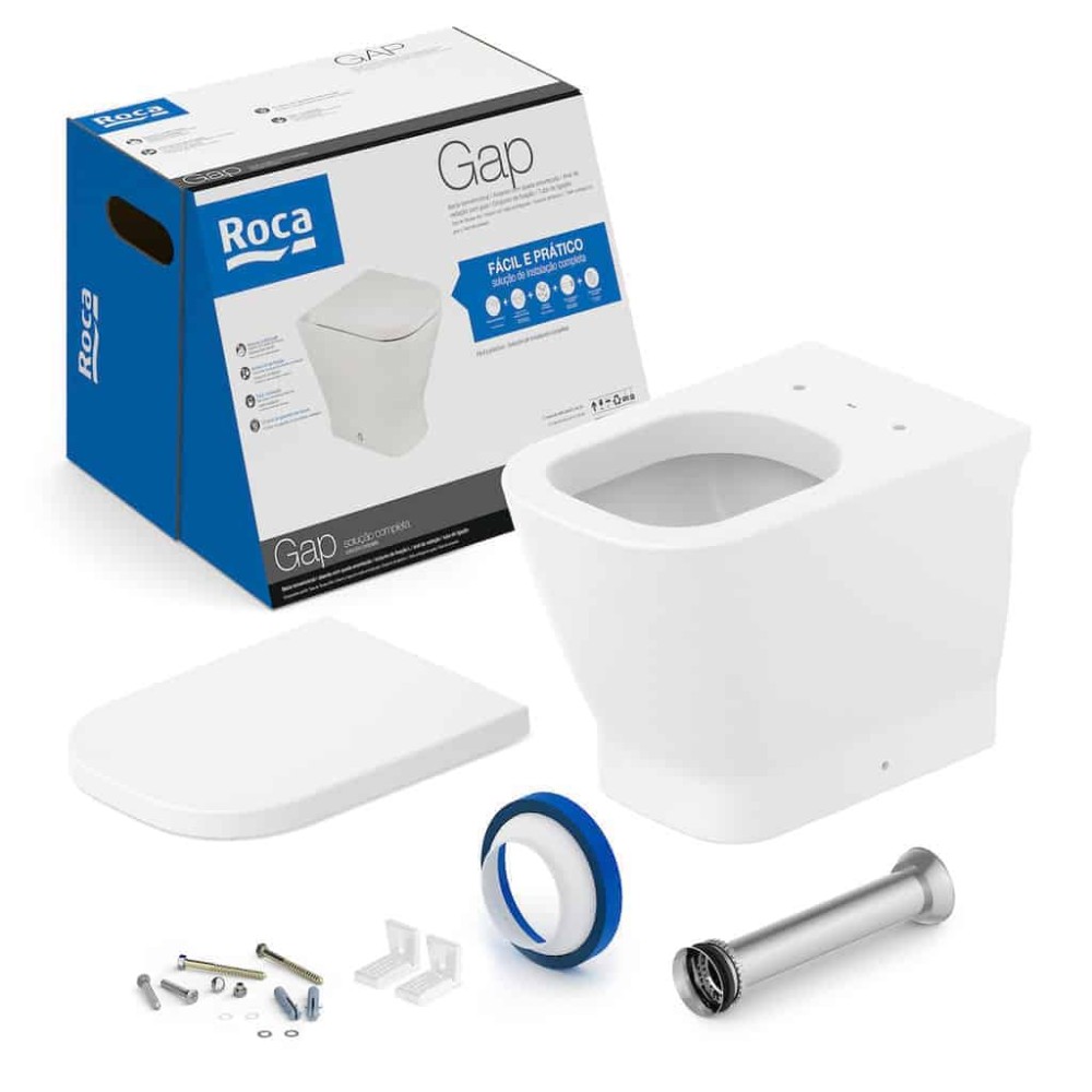 Kit Bacia Convencional E Itens De Instalação Gap Branco Matte C323727007