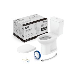 Kit Bacia Com Caixa acoplado Completo Debba Round Branco Brilhante C329723002 Roca