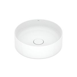 Cuba Apoio Redonda 390mm Sem Mesa T2 Terra Branco Brilhante A32787N000 Roca