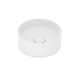 Cuba Apoio Redonda 300mm Sem Mesa T1 Terra Branco Matte A32787U620 Roca