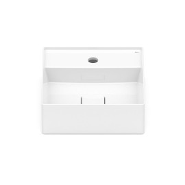 Cuba Apoio 350X350mm com Mesa T8 Terra Branco Brilhante A32787W000 Roca