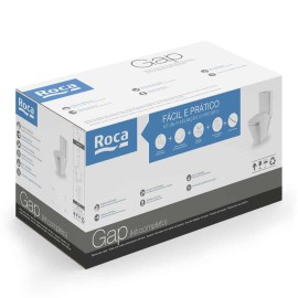 Kit Bacia Caixa Acoplada Itens De Instalação Gap Branco Brilhante C323723000 Roca
