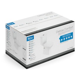 Kit Bacia Caixa Acoplada Completo Botão Elevado Assento Pp Debba Confort Branco Brilhante C329723023 Roca