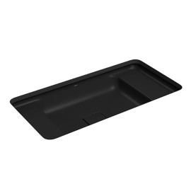 Cuba Slim Retangular de Embutir com Mesa 60cm Ébano Fosco Deca L.33060.MDE.94