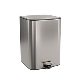 Lixeira Quadrada Inox com Pedal 18L Deca 1005.QUA.18.INX