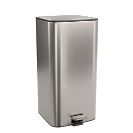  Lixeira Quadrada Inox com Pedal 28L Deca 1005.QUA.28.INX
