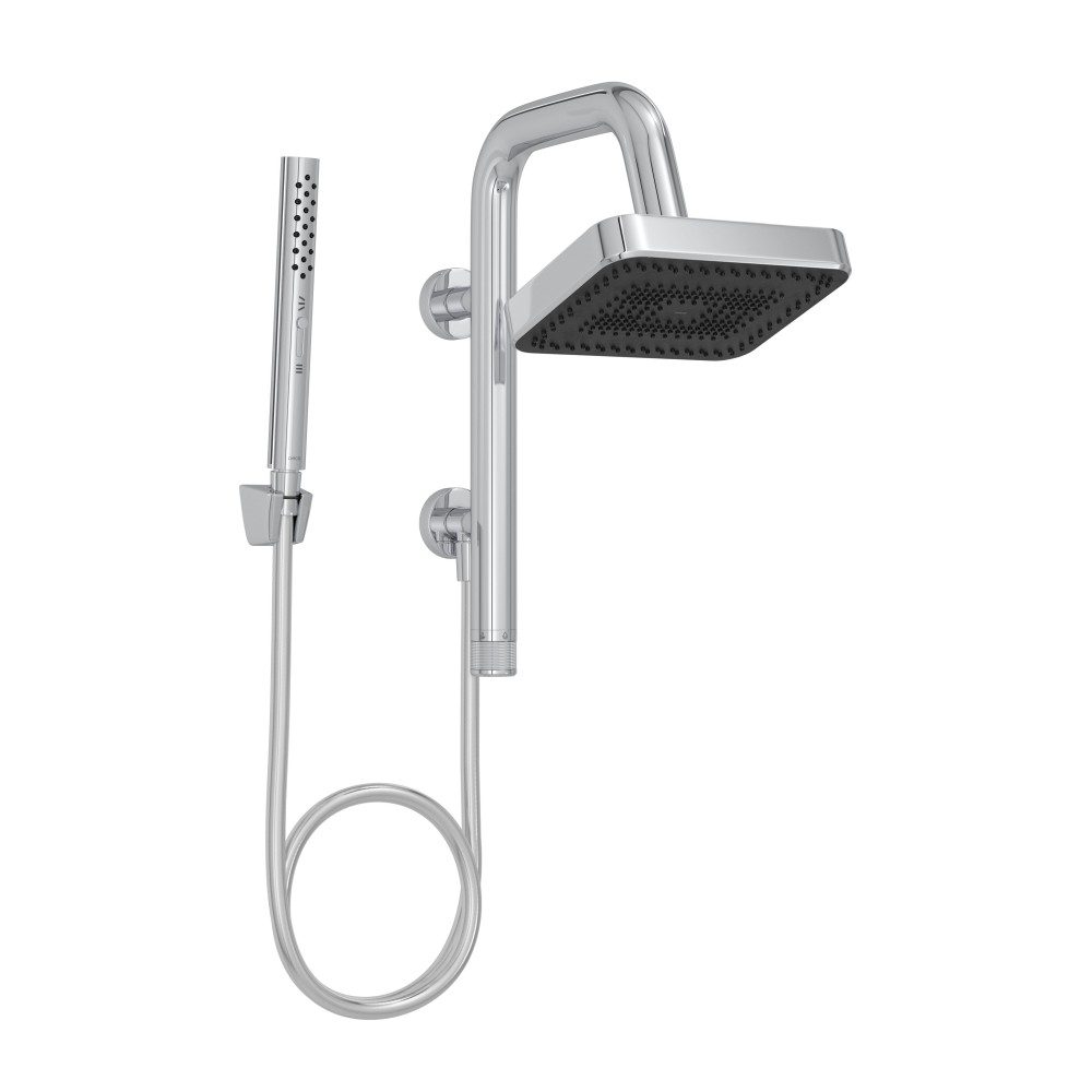 Chuveiro Select Eco Parede 20x16cm Retangular com Desviador Cromado Deca 1933.C.DES