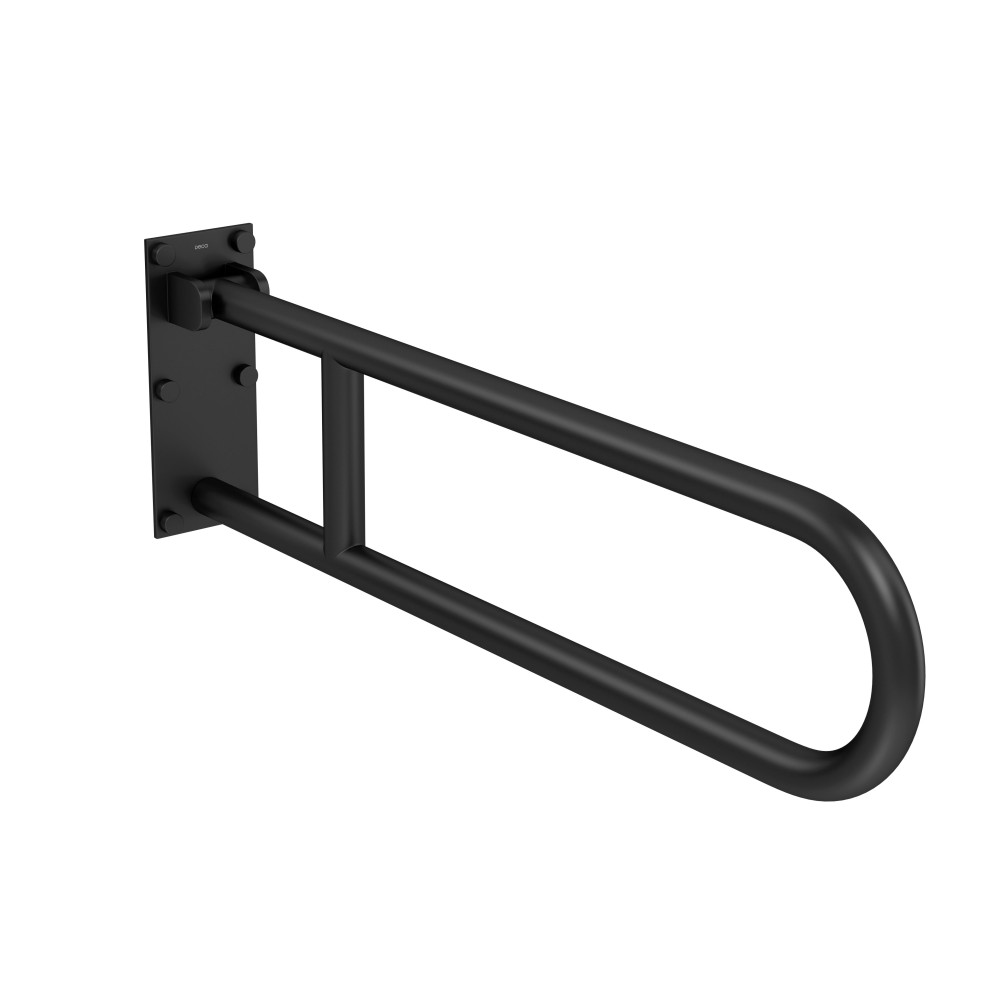 Barra de Apoio Lateral Articulada 80cm Conforto Black Matte Deca 2315.BL.080.MT