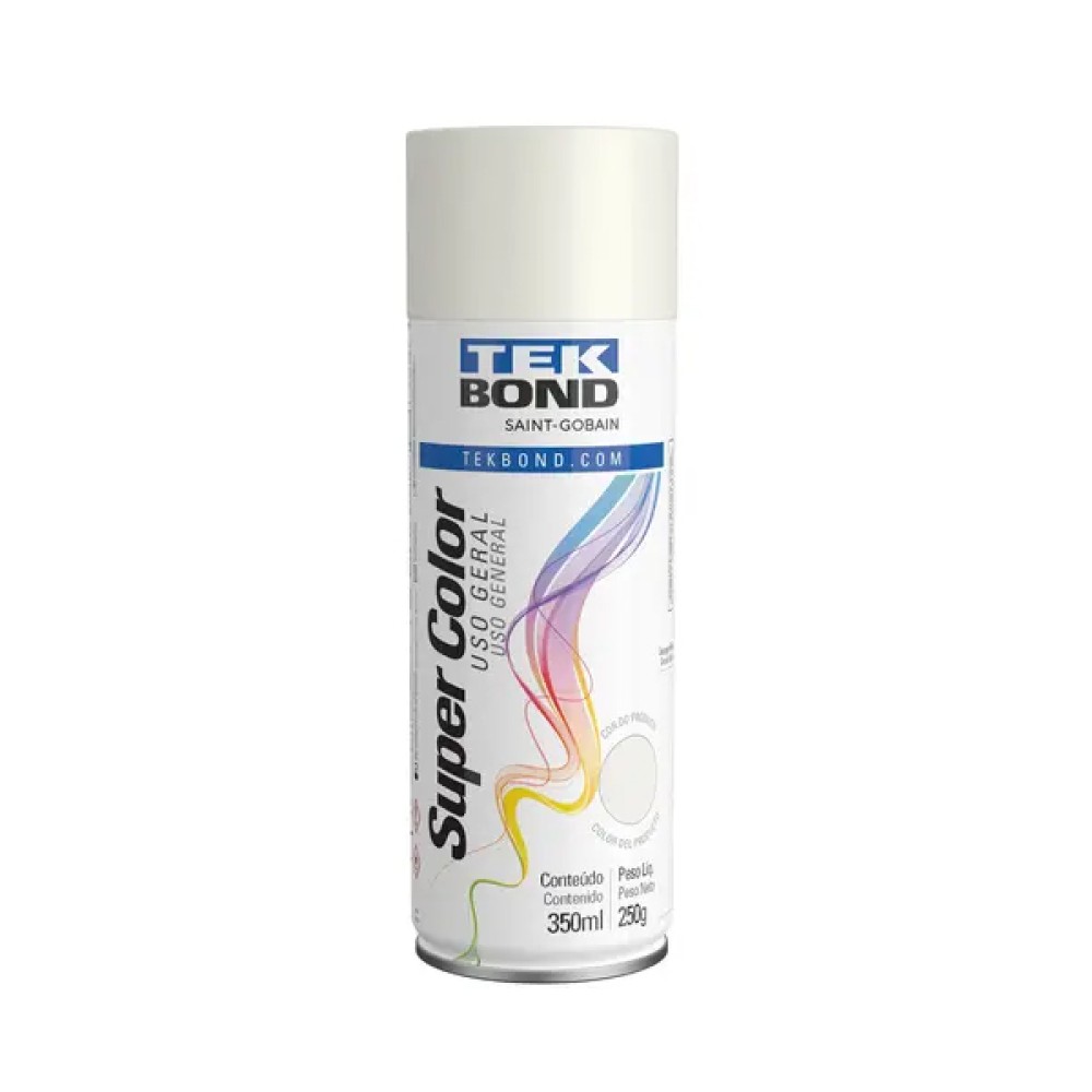 Tinta Spray Uso Geral Branco Brilhante 350ml / 250g Tekbond