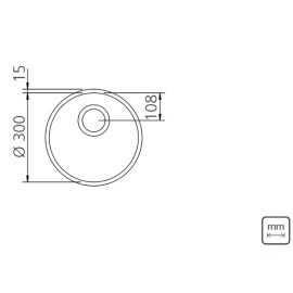 Cuba Embutir Luna 30 BL Inox Brilho