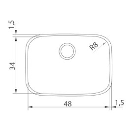 Cuba Embutir Lavinia 48 BL Inox Escovado