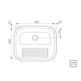 Tanque Tramontina de Encaixe/Embutir Prime Escovado 94400/107