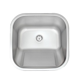 Tanque Inox 40x40 Tramontina de Encaixe/Embutir Escovado 94403/107