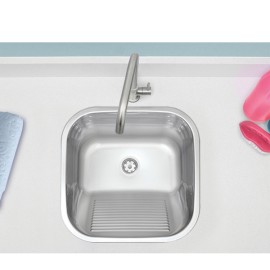 Tanque Inox 40x40 Tramontina de Encaixe/Embutir Escovado 94403/107