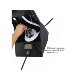 Chuveiro Elétrico Ducali Premium Eletrônico Preto 220V/7500W Zagonel