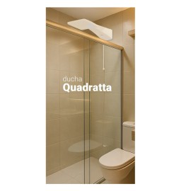 Chuveiro Elétrico Quadratta Eletrônico Branco 220V/7700W Zagonel