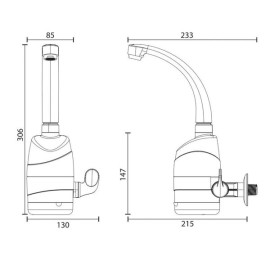 Torneira Elétrica de Parede Luna 4T Branca 220V/5200W Zagonel