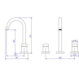 Misturador Lavatório Mesa Cubo Deca 1877.C86