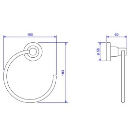 Porta Toalha Argola Izy Deca 2050.C37