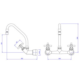 Misturador Pia Parede Bica Movel C/ Arejador Articulavel Izy Deca 1258.C37
