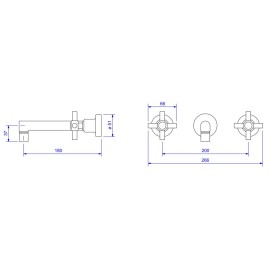 Misturador Lavatorio Parede Izy Deca 1878.C37