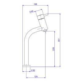 Misturador Monocomando Lavatório Alto Curvo Link Deca 2885.C.LNK