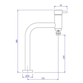Misturador Monocomando Pia Mesa Link Deca 2256.C.LNK
